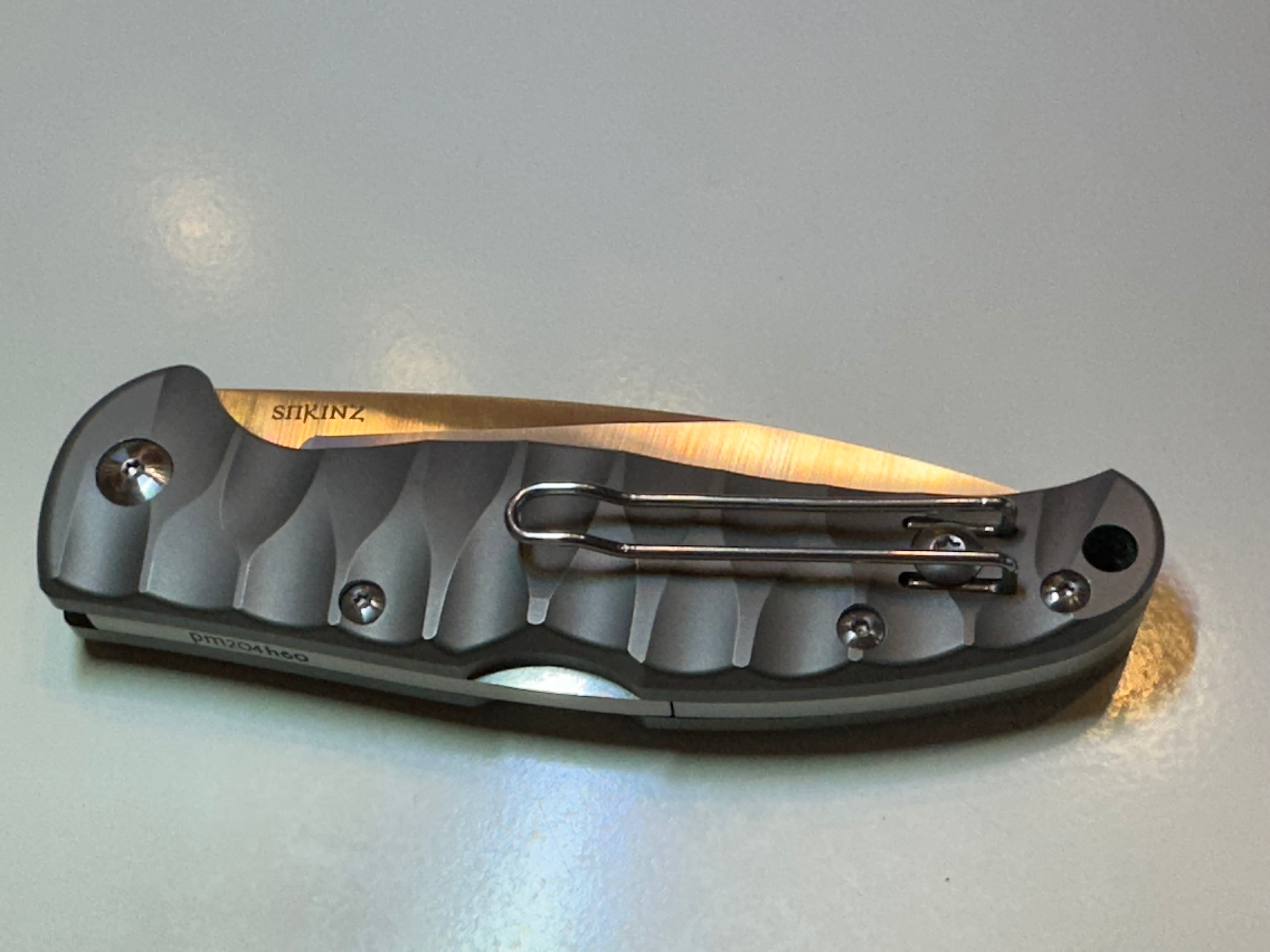Sprinz "Spezial" JARS Klappmesser zwei Hand EDC PM204 Stahl 60 HRC Titan