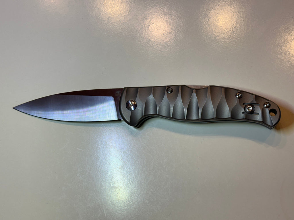 Sprinz "Spezial" JARS Klappmesser zwei Hand EDC PM204 Stahl 60 HRC Titan