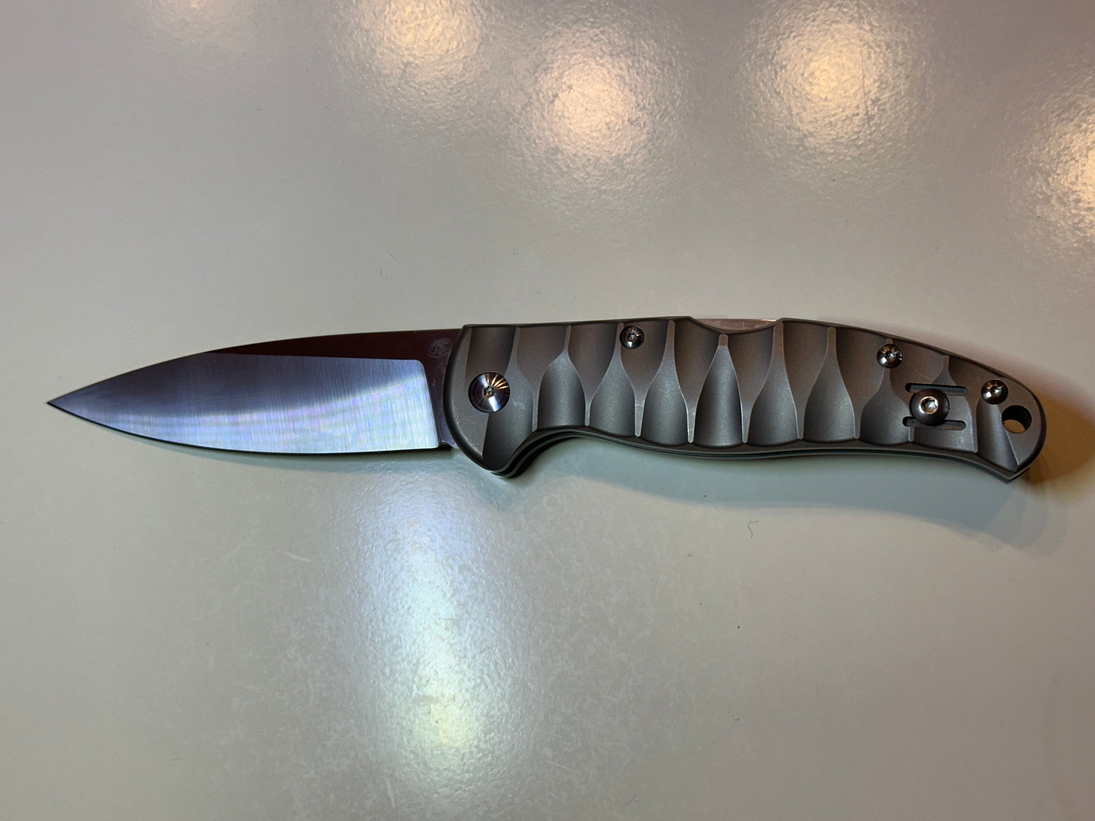 Sprinz "Spezial" JARS Klappmesser zwei Hand EDC PM204 Stahl 60 HRC Titan