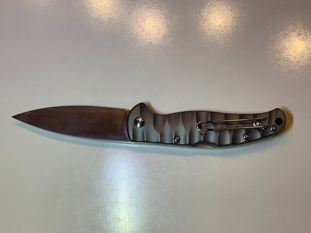 Sprinz "Spezial" JARS Klappmesser zwei Hand EDC PM204 Stahl 60 HRC Titan