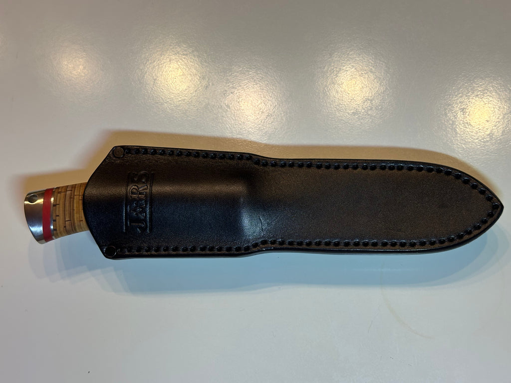 Luchs JARS Messer Birkenrinde / Titan Griff Jagd Outdoor Messer "Red"